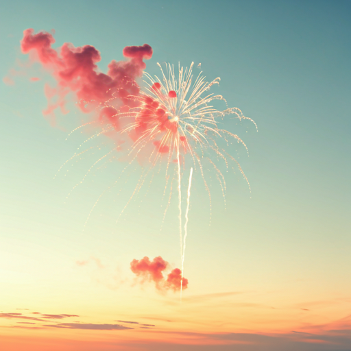 Feux d'artifice de jour artistiques en plein jour