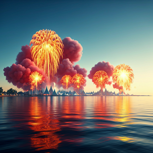 Réalisation de feux d'artifice de jour